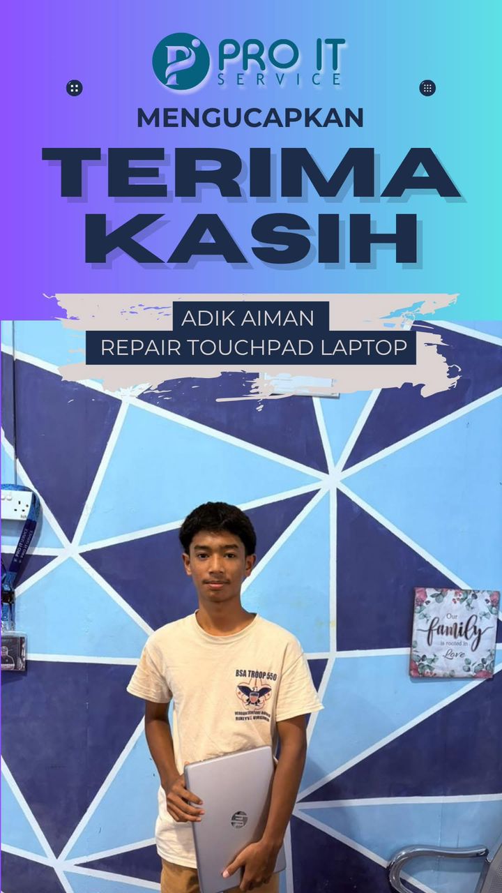 Testimoni pelanggan baiki touchpad laptop